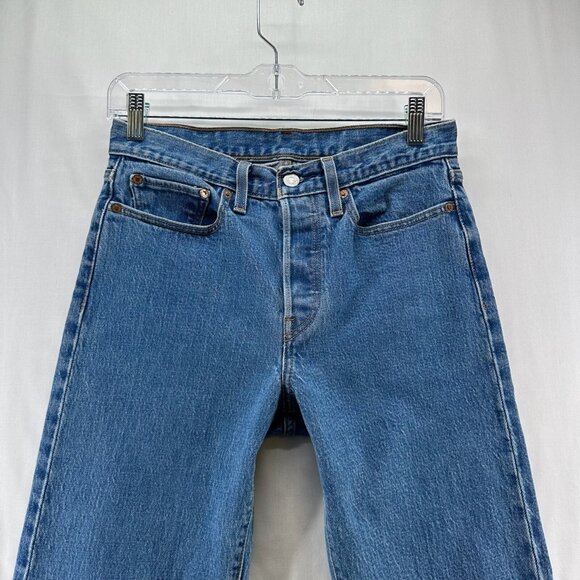 Levi's Jeans Womens Size 27 Button Fly Skinny Ankle Medium Washed Denim Blue - Picture 3 of 11